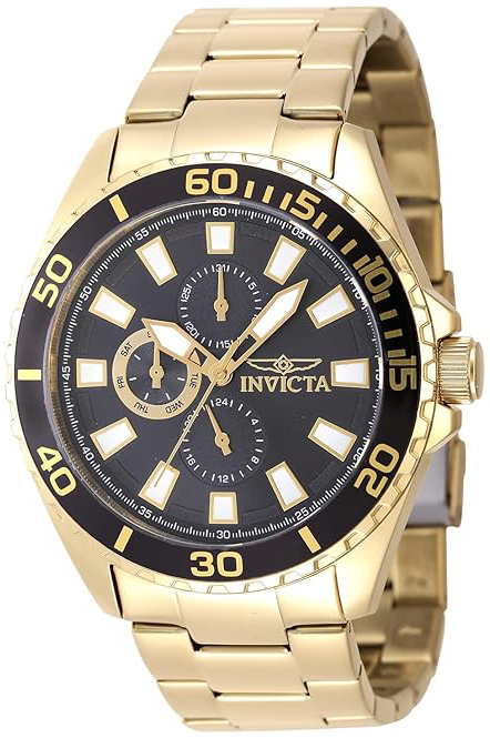 Invicta Herreklokke 47578 Pro Diver Grå/Gulltonet stål Ø46 mm