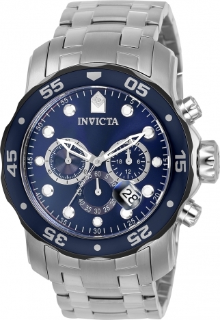 Invicta Pro Diver Herreklokke 80057 Blå/Stål Ø49 mm - Invicta