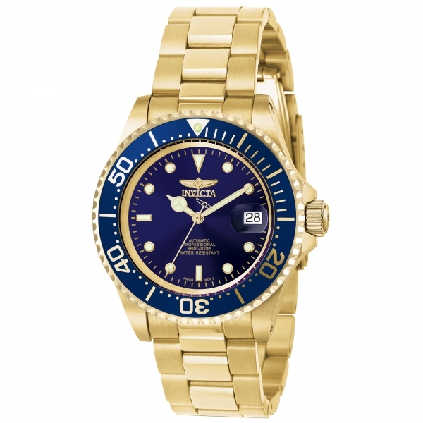 Invicta Pro Diver Herreklokke 8930OB Blå/Gulltonet stål Ø40 mm - Invicta