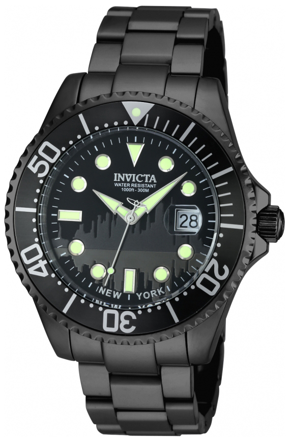 Invicta Pro Diver Herreklokke 90287 Sort/Stål Ø47 mm - Invicta