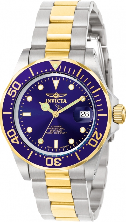 Invicta Pro Diver Herreklokke 9310 Blå/Gulltonet stål Ø40 mm - Invicta