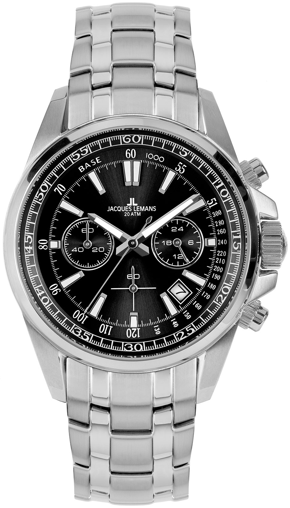 Jacques Lemans Herreklokke 1-2117I Liverpool Sort/Stål Ø44 mm