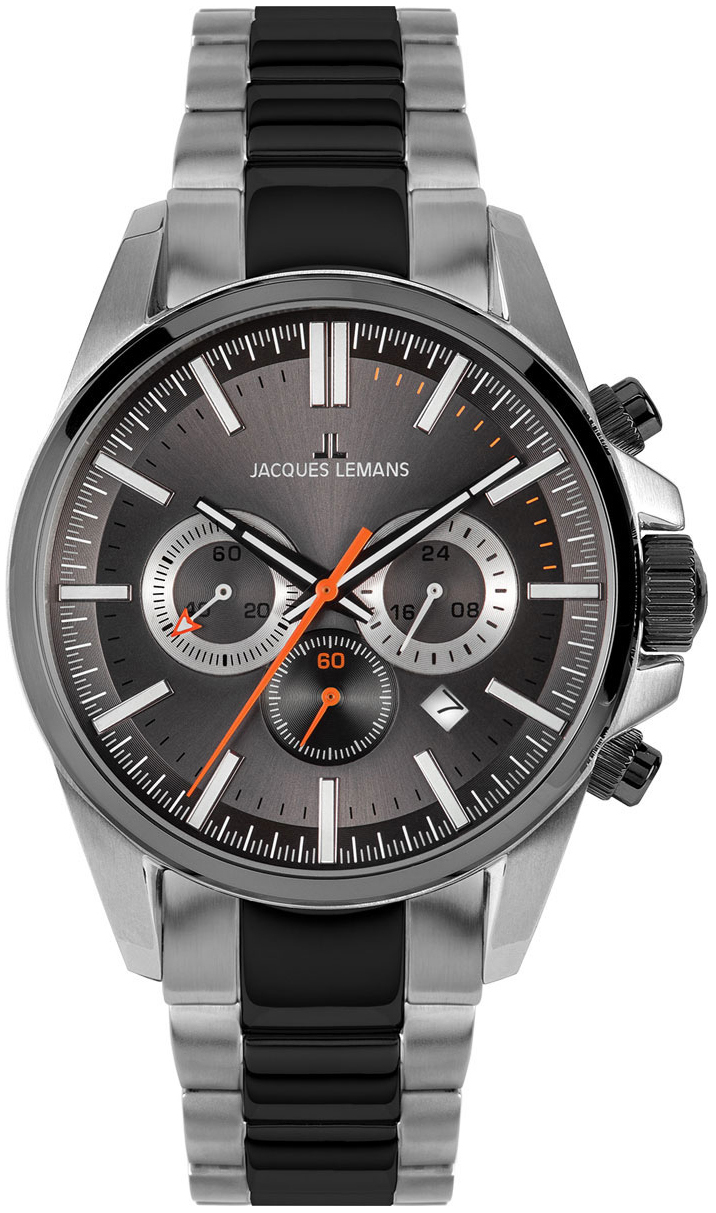 Jacques Lemans Herreklokke 1-2119E Liverpool Grå/Stål Ø44 mm