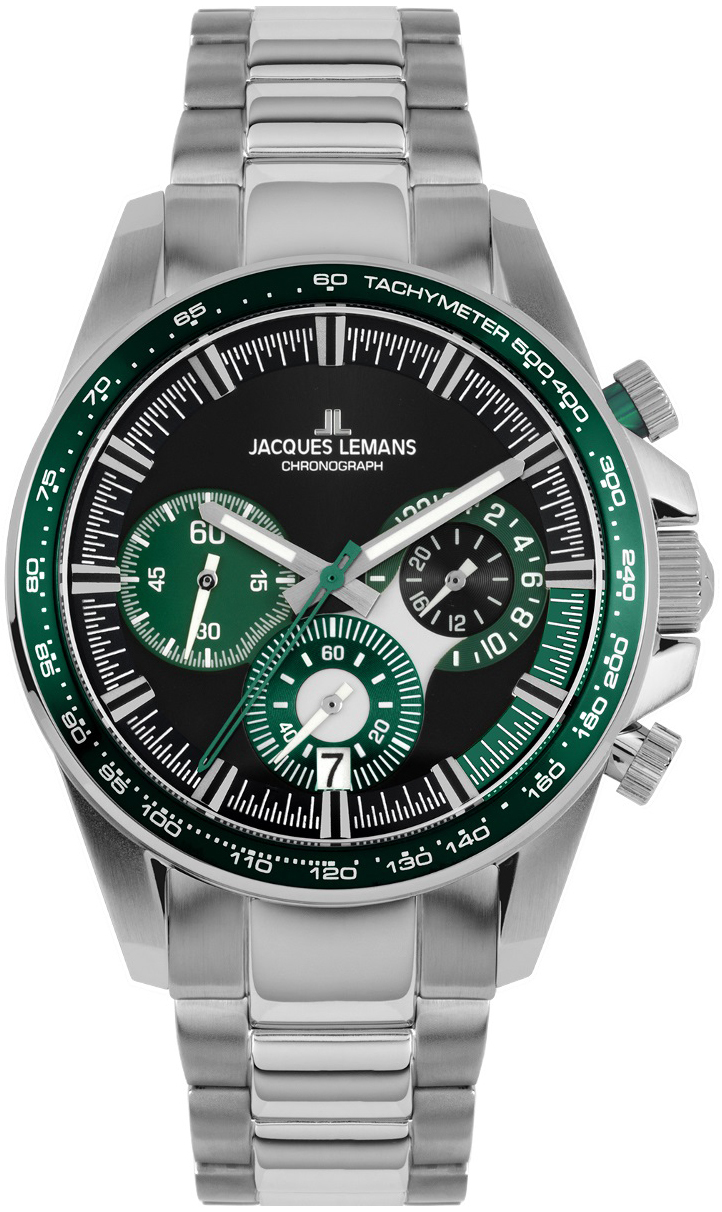 Jacques Lemans Herreklokke 1-2127G Liverpool Sort/Stål Ø40 mm