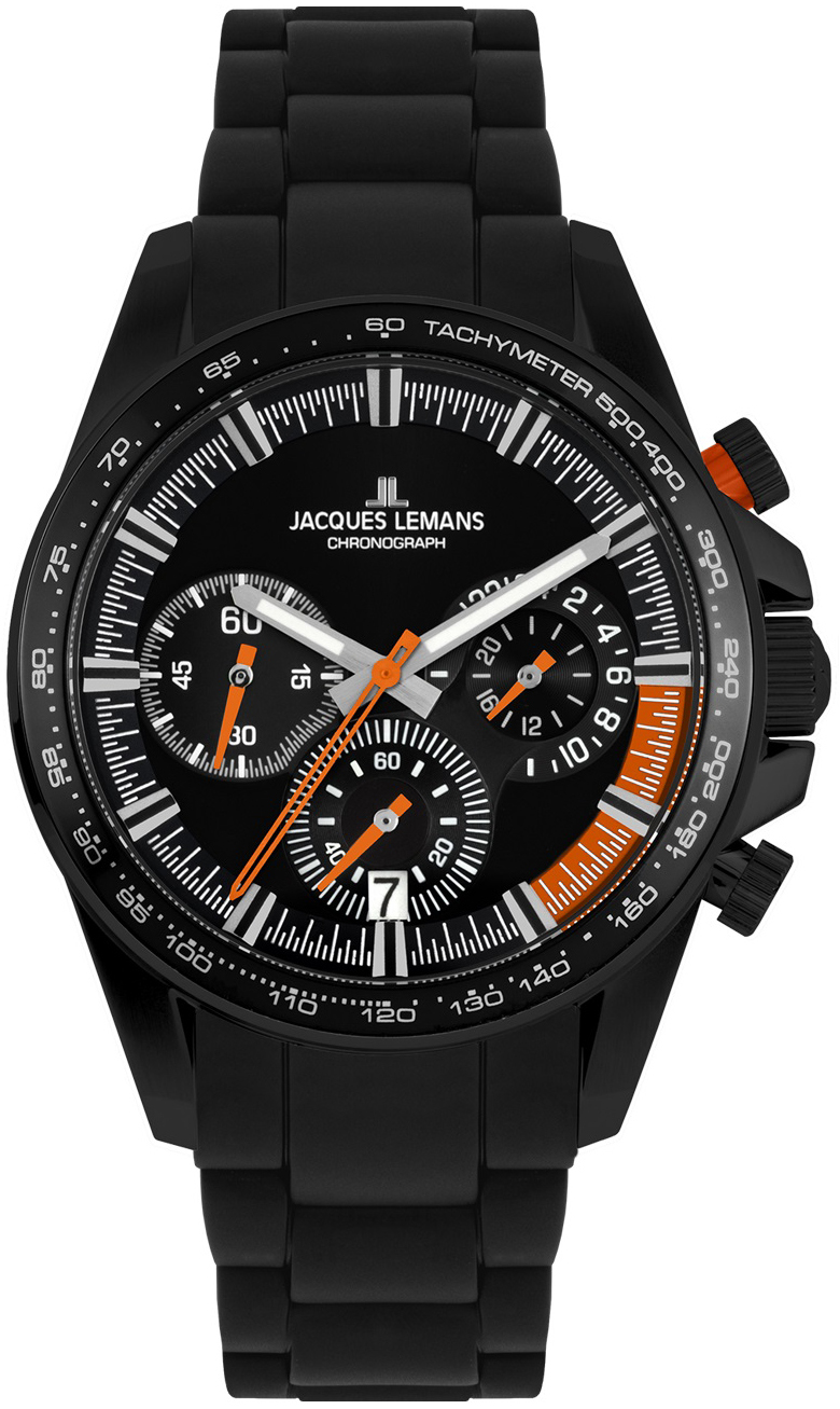 Jacques Lemans Herreklokke 1-2127H Liverpool Sort/Stål Ø40 mm