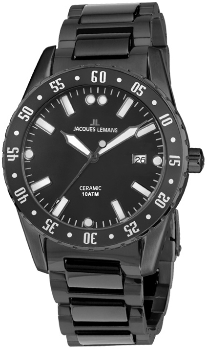 Jacques Lemans Herreklokke 42-10D Liverpool Grå/Keramik Ø42 mm