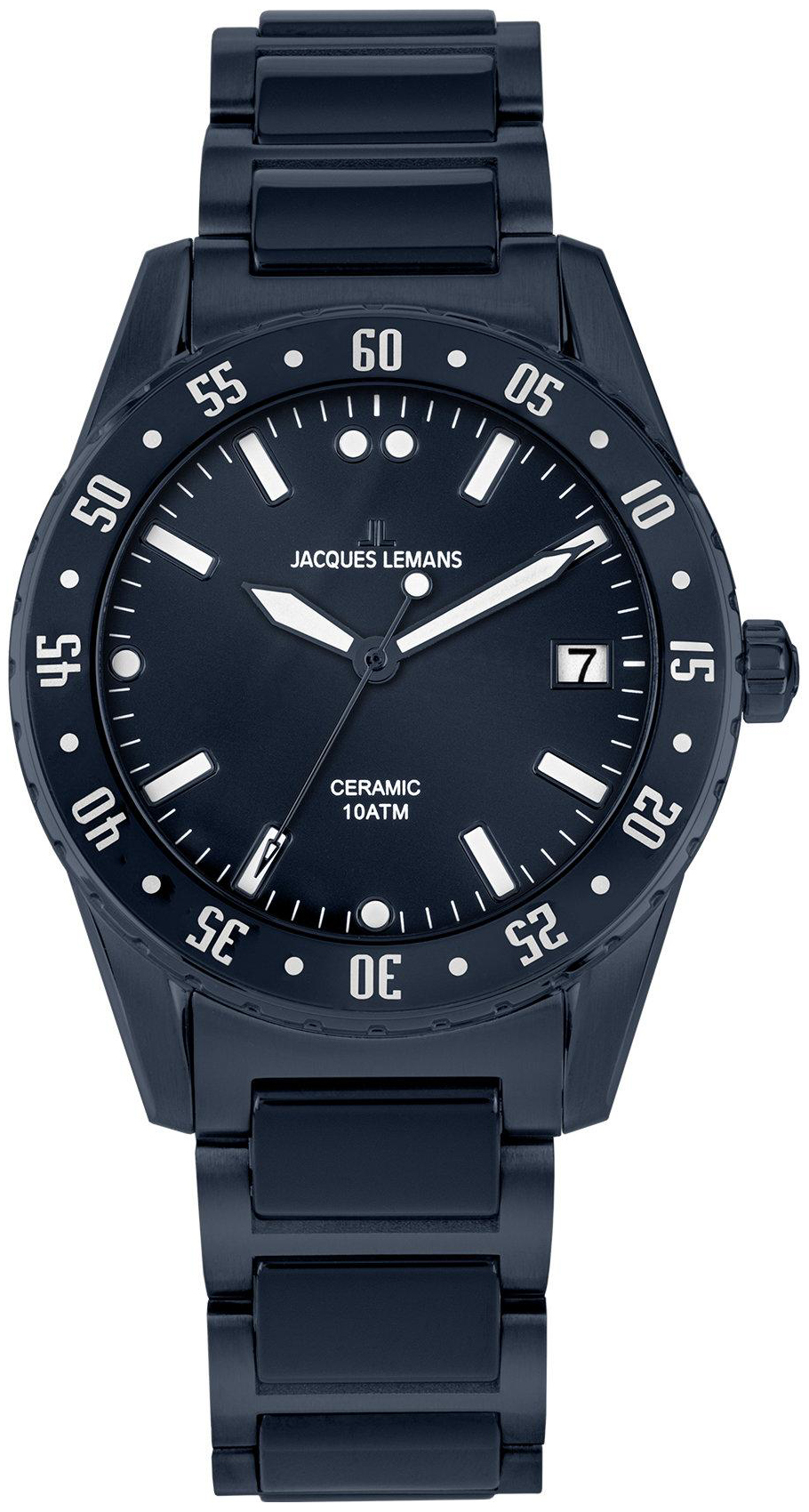 Jacques Lemans Herreklokke 42-10E Liverpool Blå/Keramik Ø42 mm
