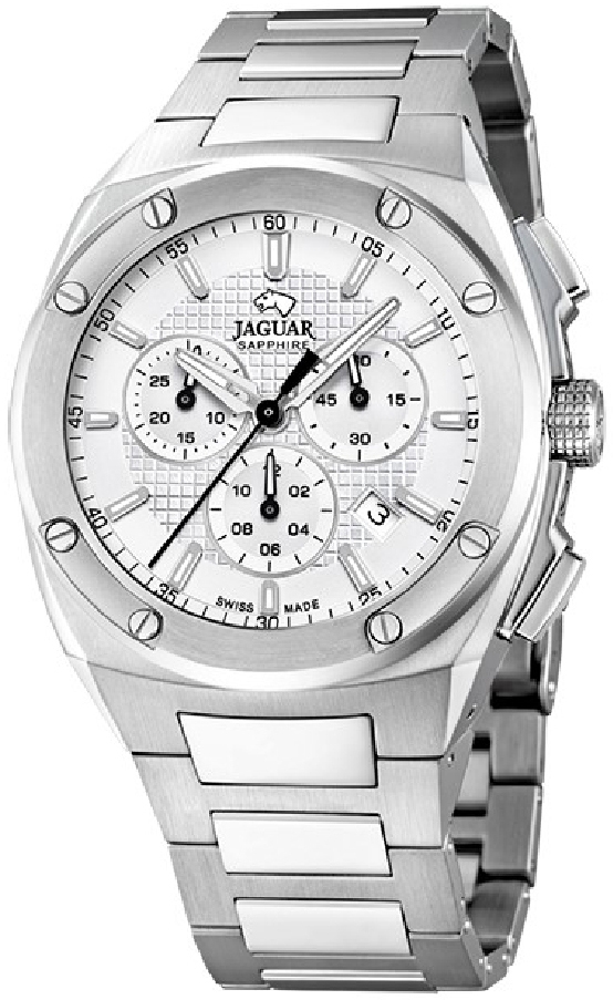 Jaguar Herreklokke J805/A Executive Hvit/Stål Ø44.5 mm
