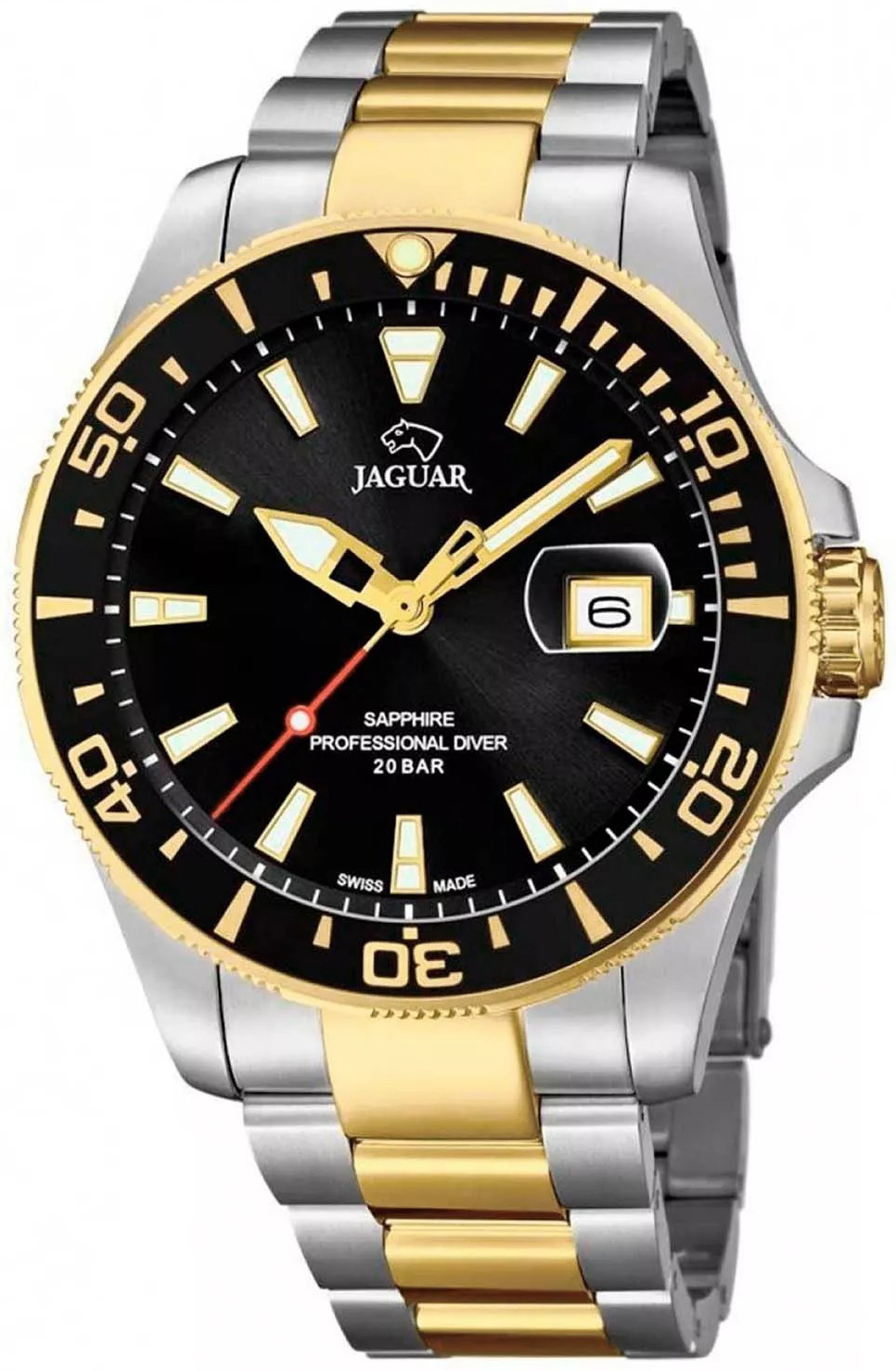 Jaguar Herreklokke J863/D Classic Sort/Stål Ø43.5 mm