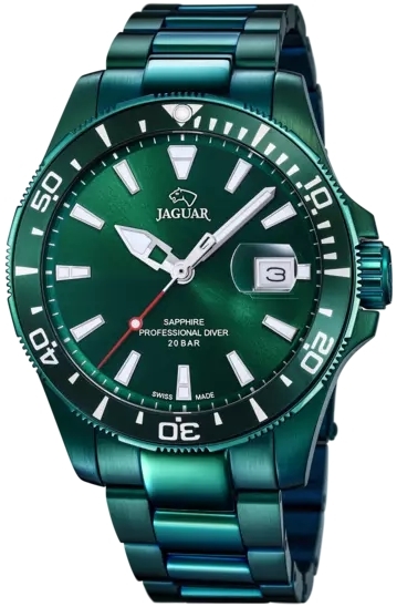 Jaguar Herreklokke J988/1 Executive Grønn/Stål Ø44.5 mm