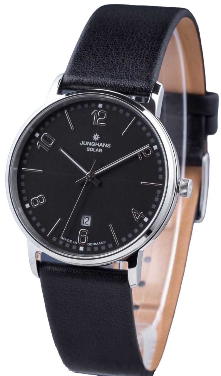 Junghans Herreklokke 14/4062.00 Milano Sort/Lær Ø37 mm