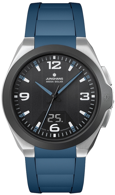 Junghans Herreklokke 18/1527.00 Force Mega Solar Gummi Ø41.6 mm