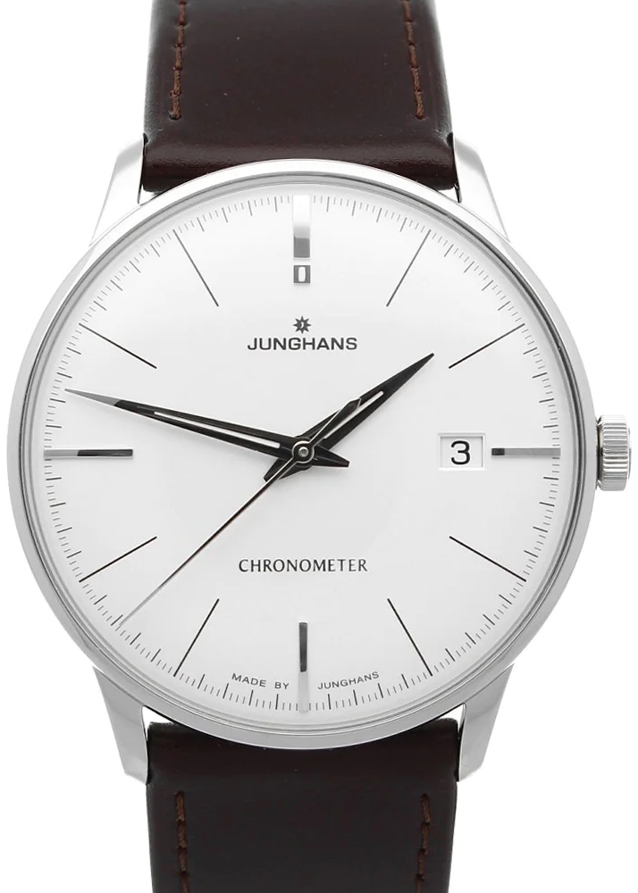 Junghans Herreklokke 27/4130.02 Meister Hvit/Lær Ø38.4 mm