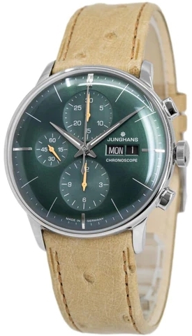 Junghans Herreklokke 27/4222.02 Meister Grønn/Lær Ø40.7 mm