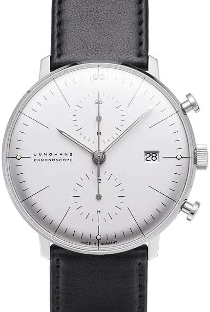 Junghans Herreklokke 27/4600.02 Max Bill Sølvfarget/Lær Ø40 mm