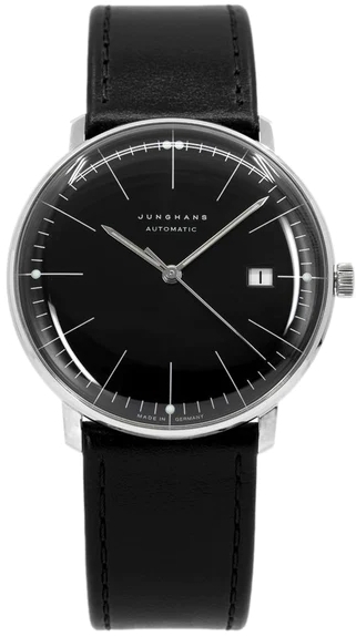 Junghans 27/4701.02 Max Bill Sort/Lær Ø38 mm
