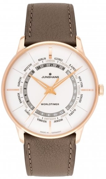 Junghans Herreklokke 27/5012.01 Meister Hvit/Lær Ø40.4 mm