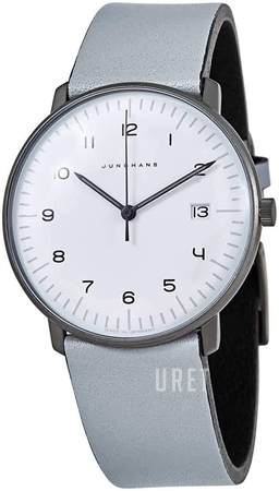 Junghans 41/4064.02 Max Bill Hvit/Lær Ø38 mm