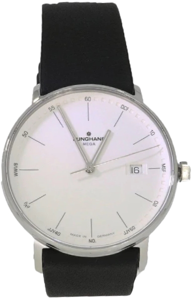 Junghans Herreklokke 58/4930.00 Form Sølvfarget/Lær Ø39.3 mm