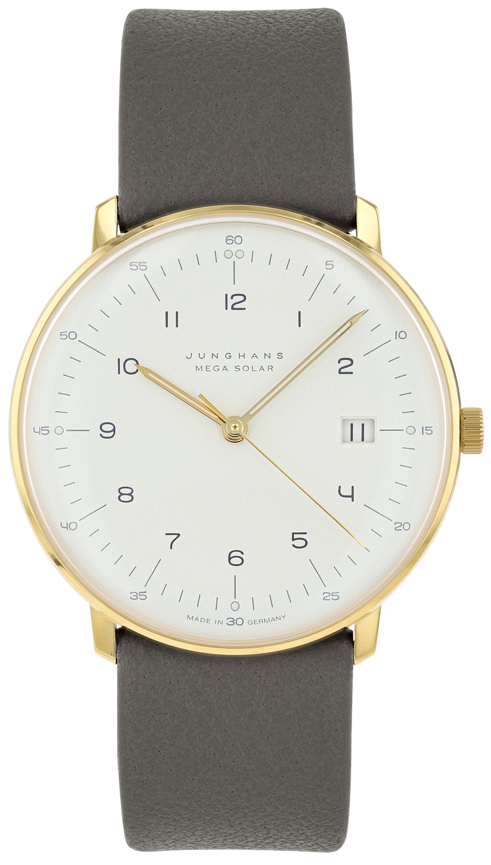 Junghans 59/7324.02 Max Bill Hvit/Lær Ø38 mm