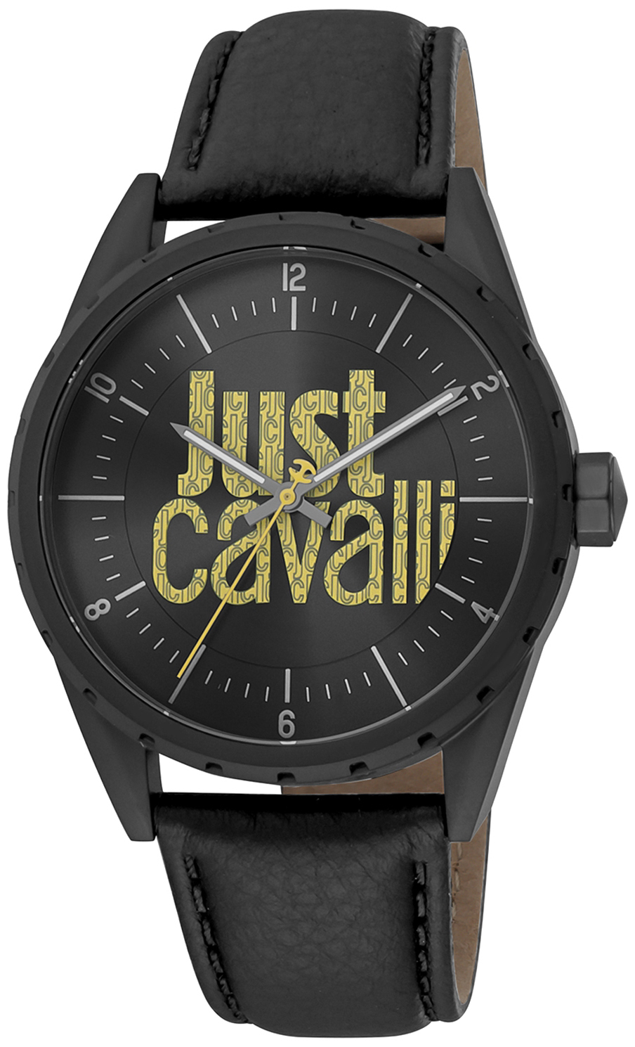 Just Cavalli Herreklokke JC1G207L0035 Classic Sort/Lær Ø42 mm