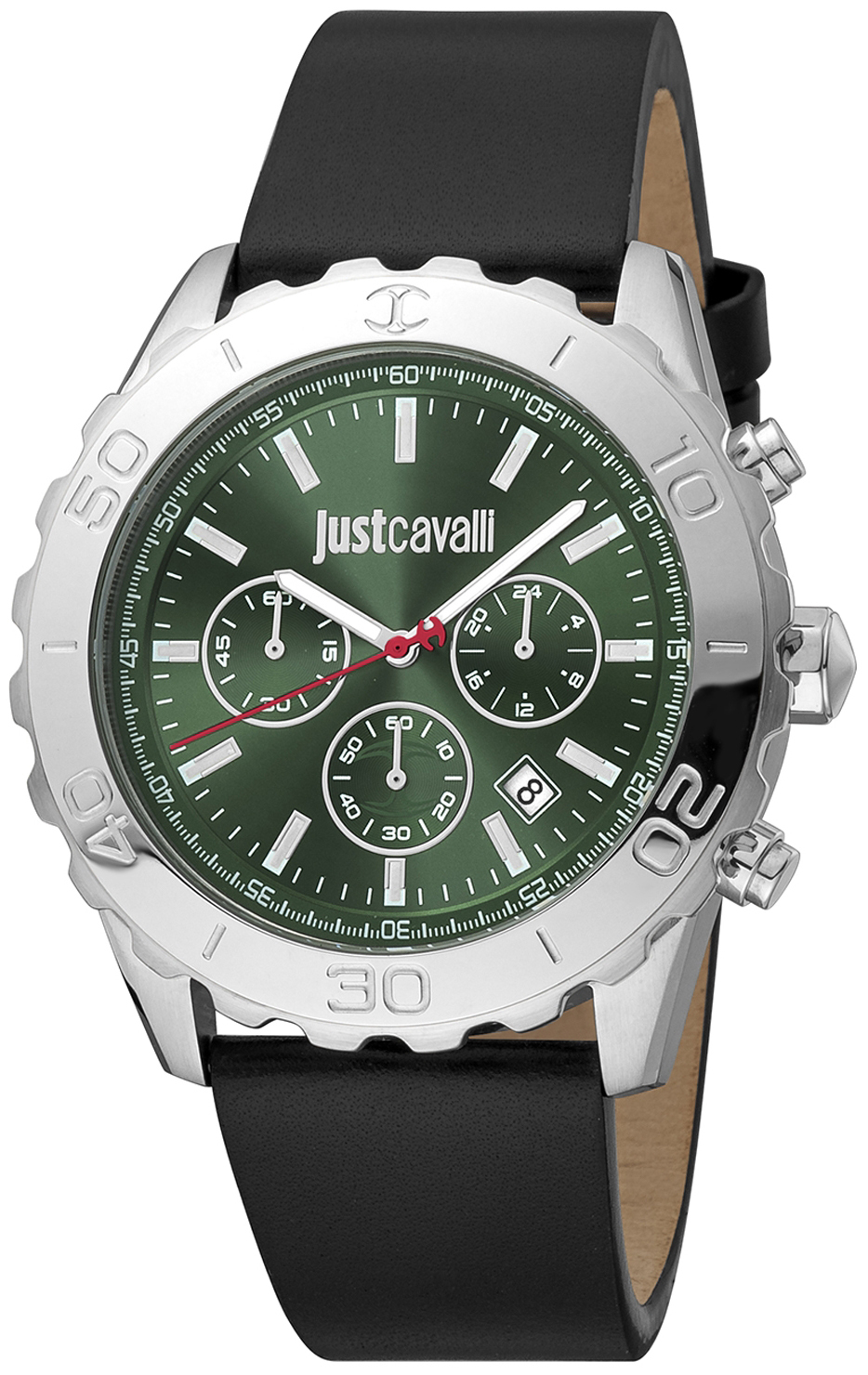 Just Cavalli Herreklokke JC1G214L0015 Classic Grønn/Lær Ø42 mm