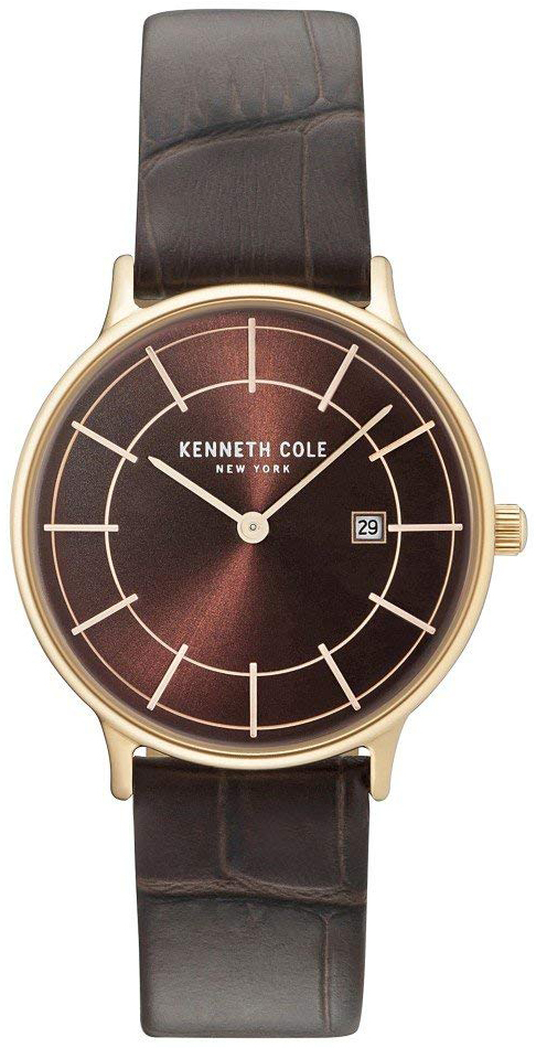 Kenneth Cole Classic Dameklokke KC15057001 Brun/Lær Ø33 mm - Kenneth Cole