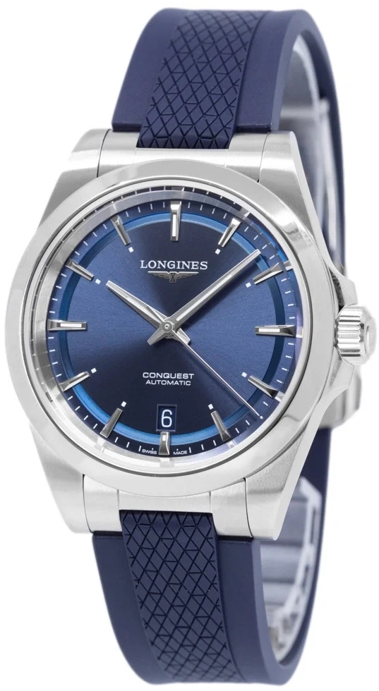 Longines Herreklokke L3.720.4.92.9 Conquest Blå/Gummi Ø38 mm