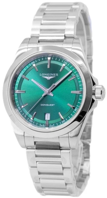 Longines L3.750.4.09.6 Conquest Grønn/Stål Ø38 mm