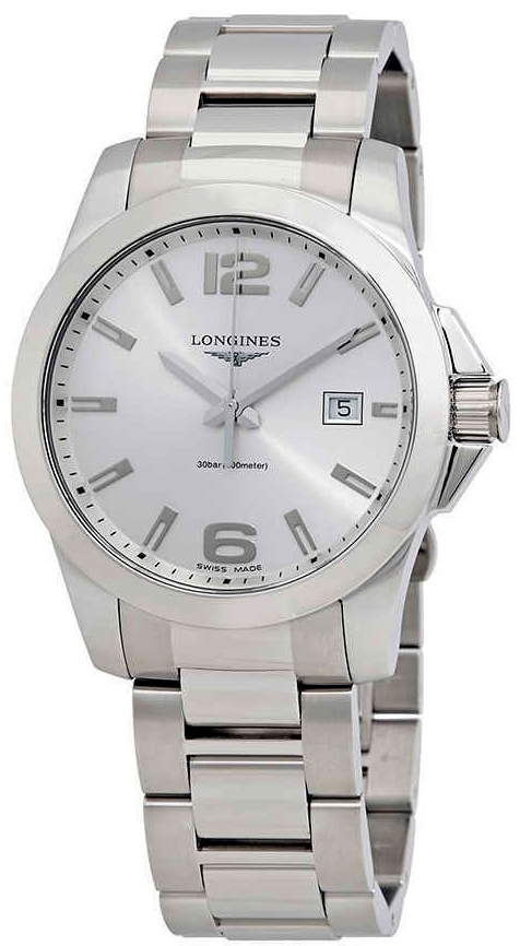 Longines Herreklokke L3.759.4.76.6 Conquest Sølvfarget/Stål Ø41 mm