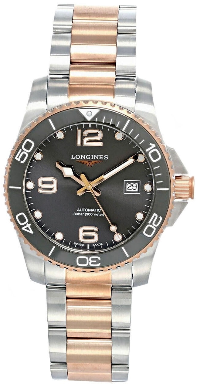 Longines Herreklokke L3.781.3.78.7 HydroConquest Grå/Stål Ø41 mm
