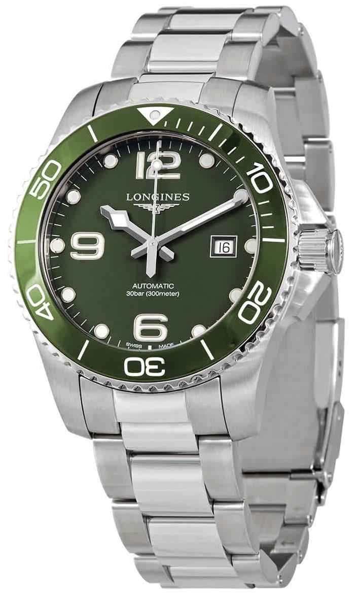 Longines Herreklokke L3.782.4.06.6 Hydroconquest Grønn/Stål Ø43 mm