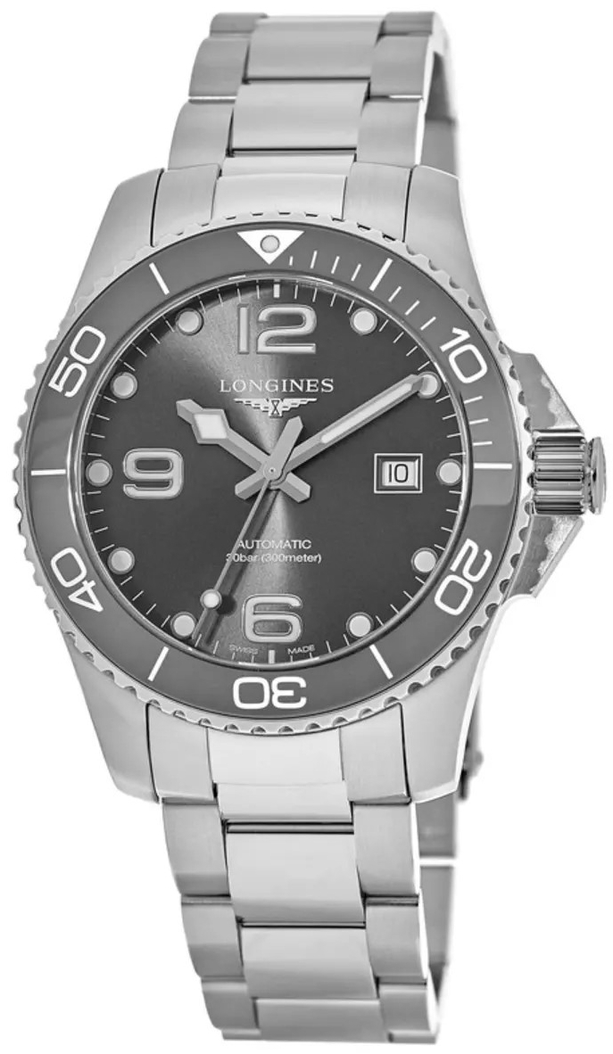 Longines Herreklokke L3.782.4.76.6 Hydroconquest Grå/Stål Ø43 mm
