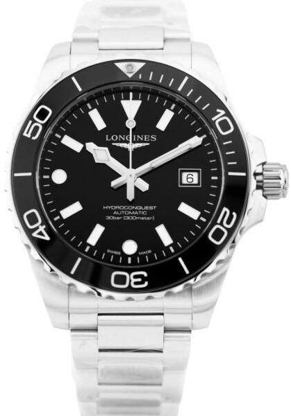 Longines Herreklokke L3.788.4.56.6 Hydroconquest Sort/Stål Ø42 mm