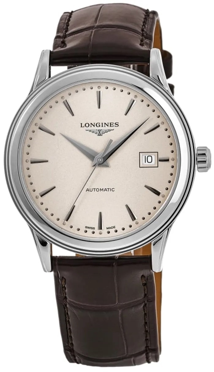 Longines Herreklokke L4.984.4.79.2 Flagship Beige/Lær Ø40 mm