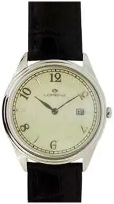 Lorenz Herreklokke 026981BB-N Classic Hvit/Lær Ø42 mm