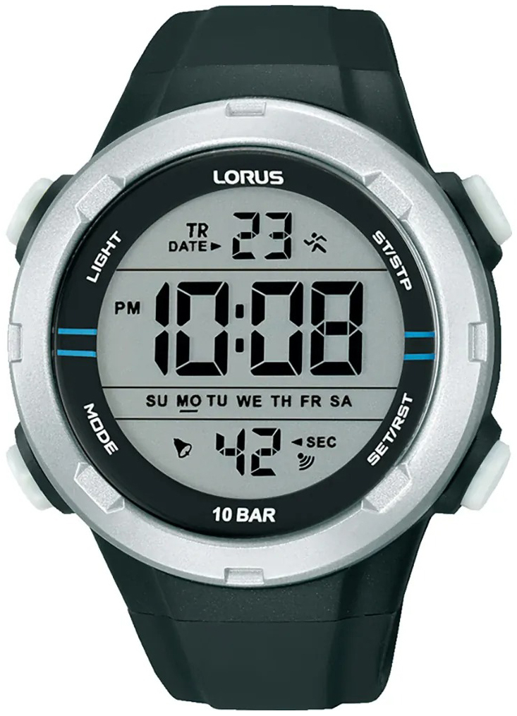 Lorus Herreklokke R2301QX9 Sports LCD/Gummi Ø46 mm