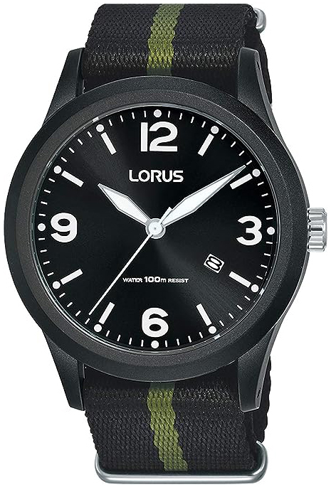 Lorus Herreklokke RH943LX9 Sort/Tekstil Ø40 mm