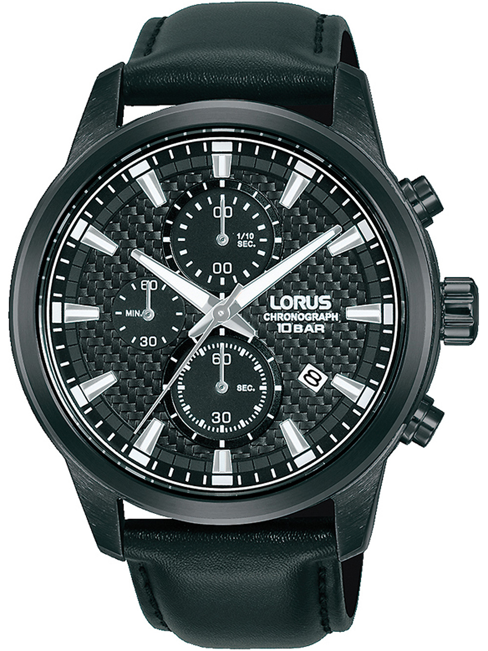 Lorus Herreklokke RM333HX9 Sports Sort/Lær Ø44 mm