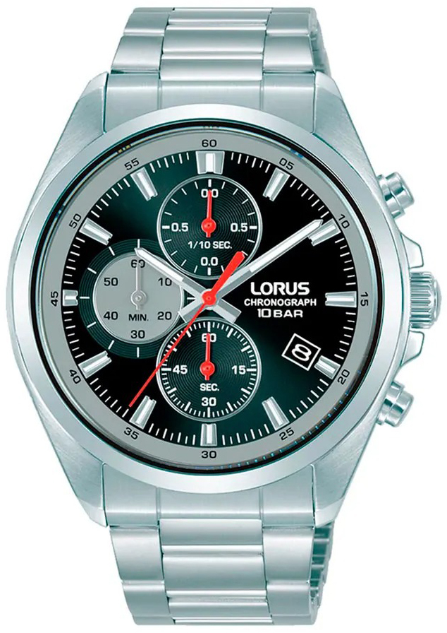 Lorus Herreklokke RM381JX9 Sports Sort/Stål Ø43 mm