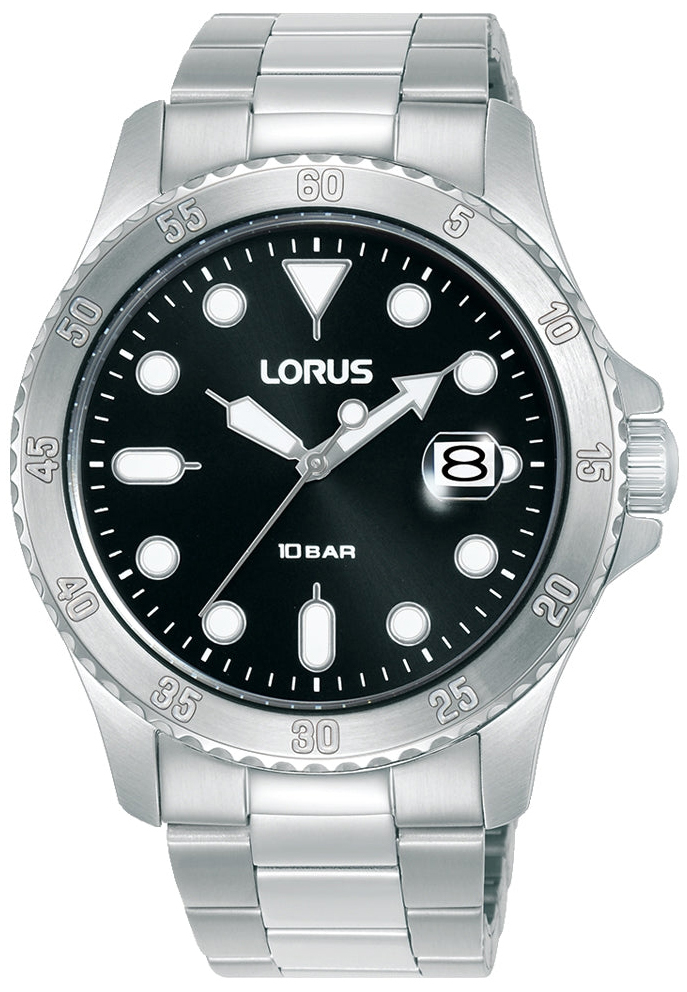 Lorus Herreklokke RS965DX9 Sports Sort/Stål Ø42 mm