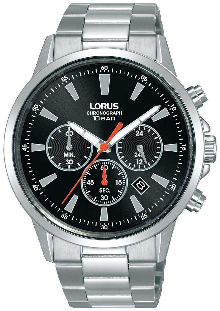 Lorus Herreklokke RT309LX9 Sports Sort/Stål Ø43 mm