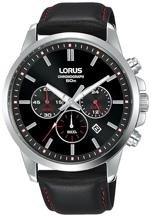 Lorus Herreklokke RT313JX9 Sports Sort/Lær Ø43 mm