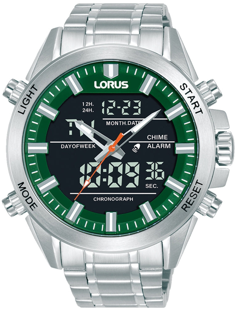 Lorus Herreklokke RW667AX9 Sports Grønn/Stål Ø45 mm