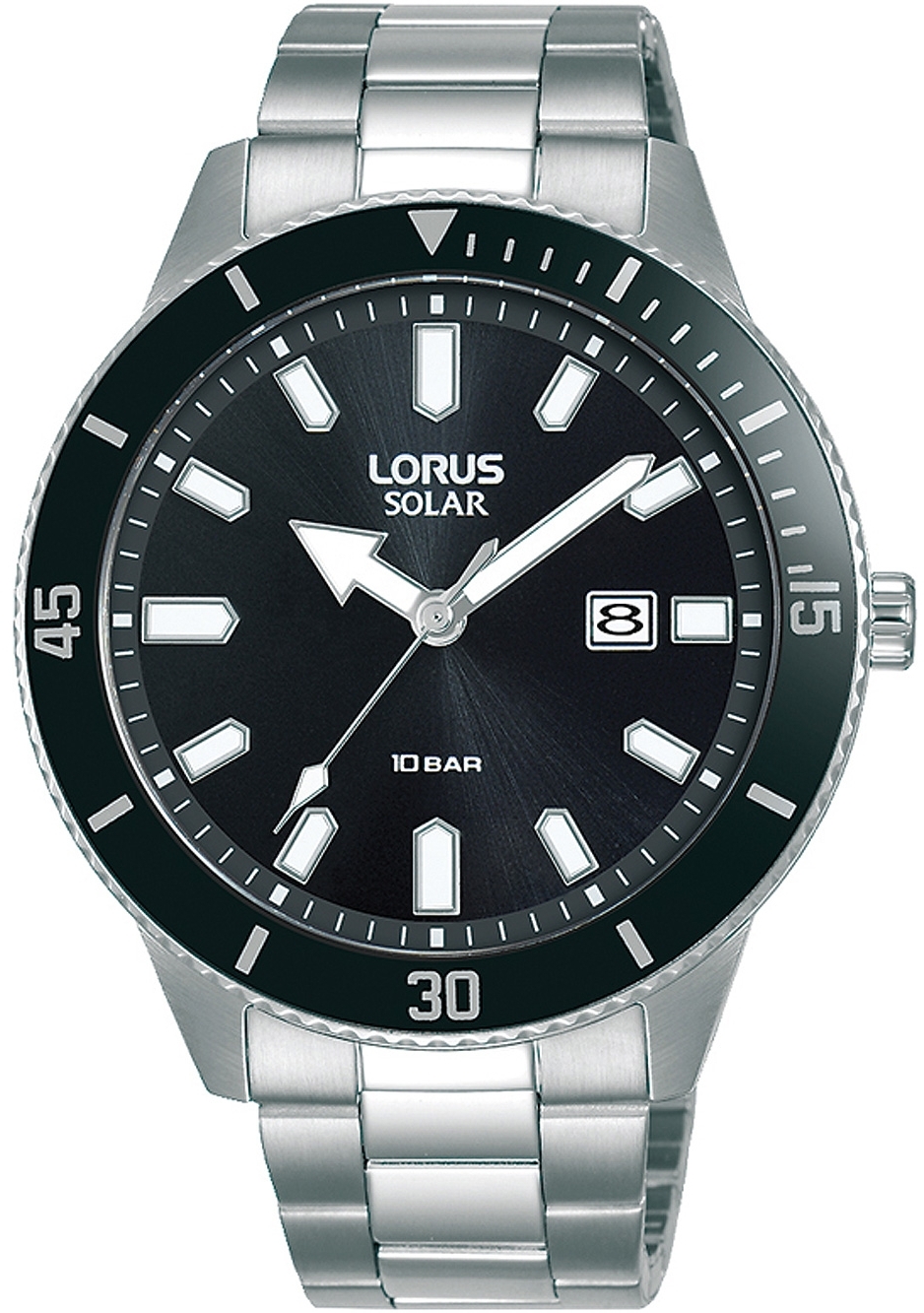 Lorus Herreklokke RX311AX9 Sports Sort/Stål Ø43 mm