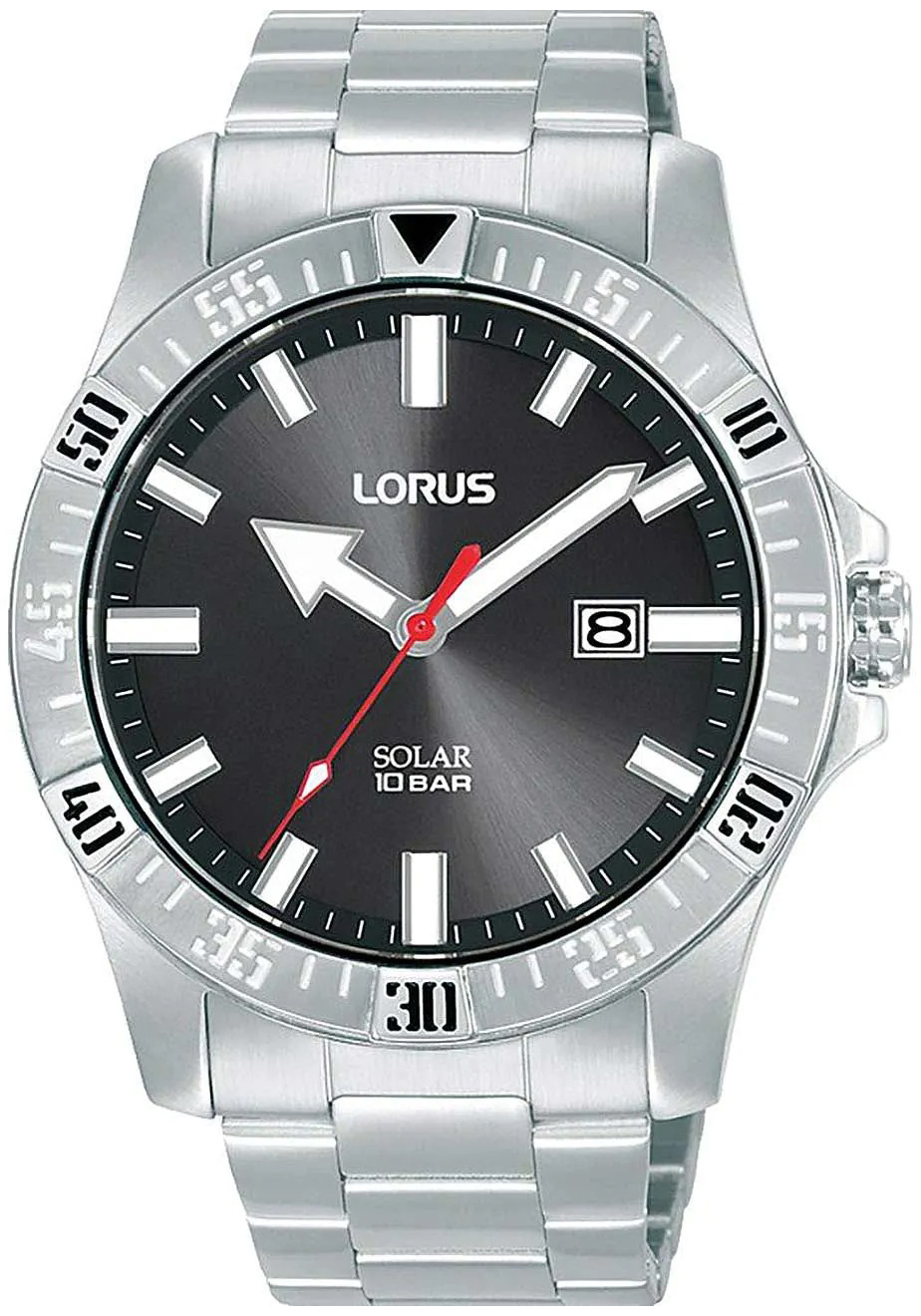 Lorus Herreklokke RX377AX9 Sports Sort/Stål Ø42 mm