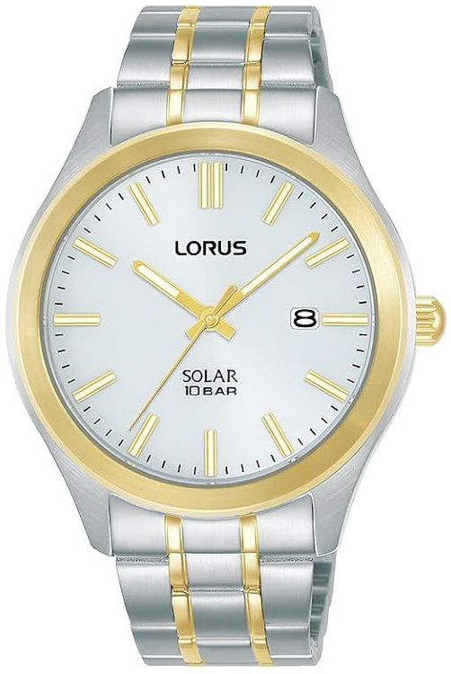 Lorus Herreklokke RX394AX9 Solar Hvit/Gulltonet stål Ø40 mm