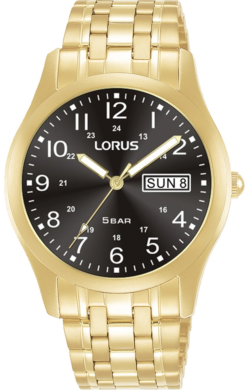 Lorus Herreklokke RXN76DX9 Classic Sort/Gulltonet stål Ø37 mm