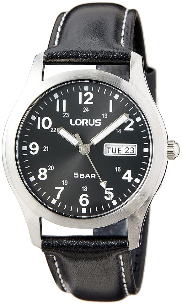 Lorus Herreklokke RXN79DX9 Classic Sort/Lær Ø38 mm