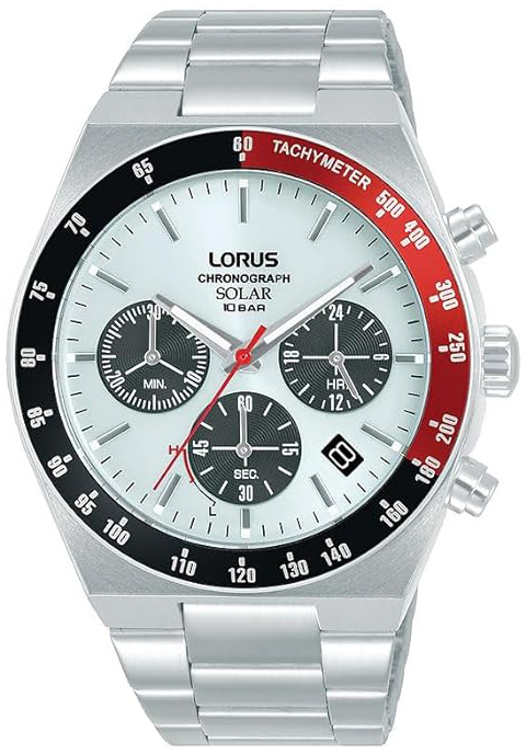 Lorus Herreklokke RZ527AX9 Solar Hvit/Stål Ø42 mm